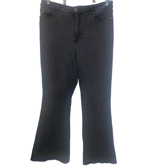 Elizabeth and James High Rise Flare Leg Jeans Stone Wash Denim Sz 18 - Picture 1 of 10